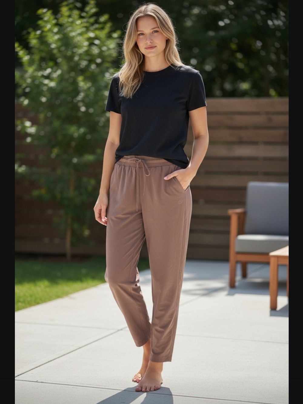 all in motion Brown Drawstring Jogger Pants